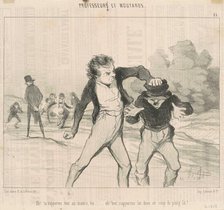 Ah! Tu rapportes tout au maître, toi..., 19th century. Creator: Honore Daumier.