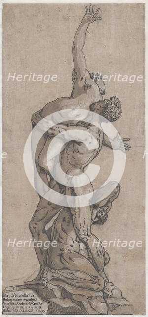 Rape of a Sabine Woman, 1584. Creator: Andrea Andreani.