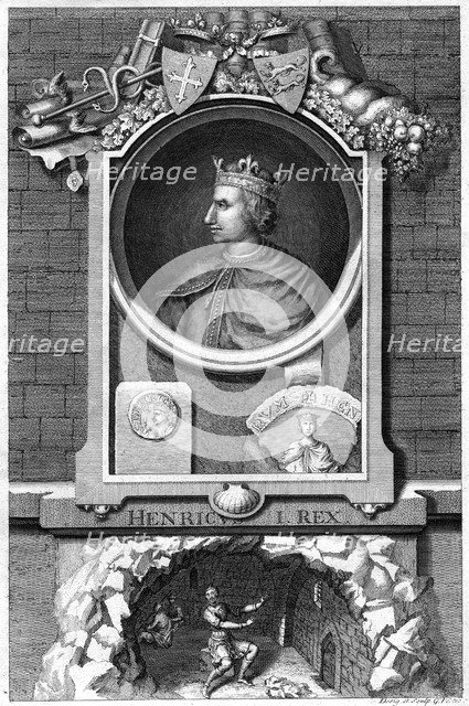 Henry I, King of England.Artist: George Vertue