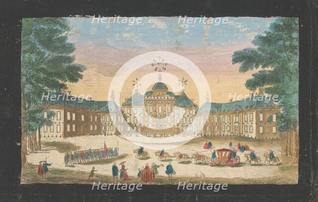 View of the facade of Huis ten Bosch Palace in The Hague, 1700-1799. Creator: Anon.