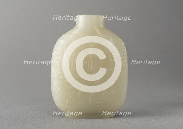 Jade snuff bottle , China, Qing dynasty, 1644-1911. Creator: Unknown.