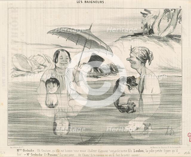 Mme Greluche: Oh Gustave, qu'elle est bonne!, 19th century. Creator: Honore Daumier.