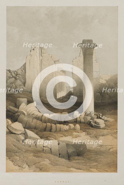 Egypt and Nubia, Volume II: Karnak, 1848. Creator: Louis Haghe (British, 1806-1885); F.G.Moon, 20 Threadneedle Street, London.