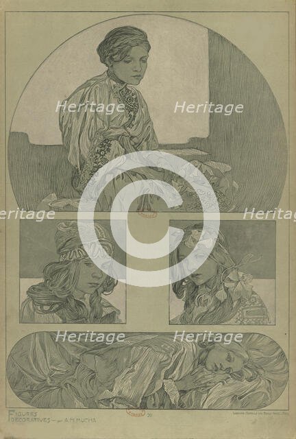 Figures décoratives, 1902. Creator: Mucha, Alfons Marie (1860-1939).
