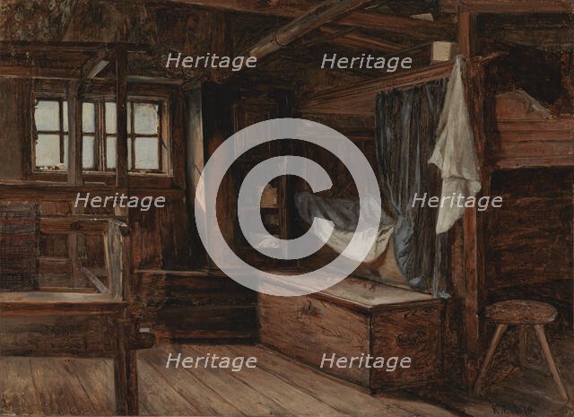 Tuvan interior from aland, 1870. Creator: Karl Emanuel Jansson.