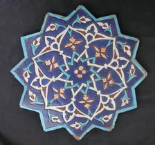 Twelve-Pointed Star-Shaped Tile, Iran, dated A.H. 846/ A.D. 1442-43. Creator: Unknown.