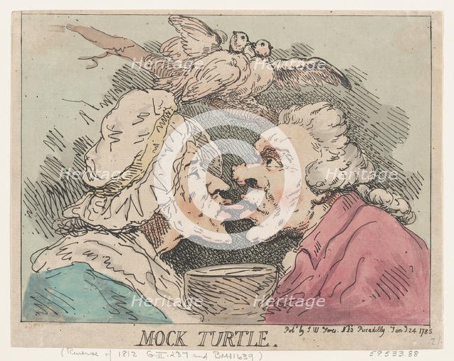 Mock Turtle, January 24, 1785., January 24, 1785. Creator: Thomas Rowlandson.