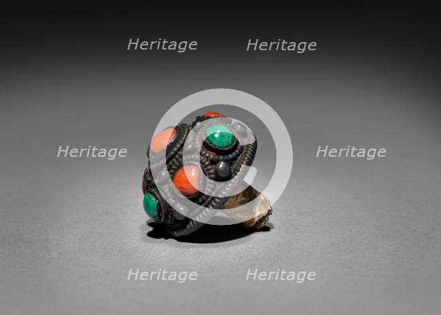 Snuff Bottle (stopper), 1644-1912. Creator: Unknown.