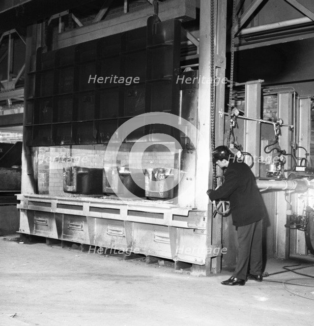 The small ingot furnace, Park Gate Iron & Steel Co, Rotherham, South Yorkshire, 1964. Artist: Michael Walters
