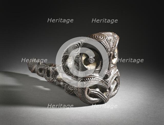 Carved Bar (paepae), c.1800. Creator: Unknown.