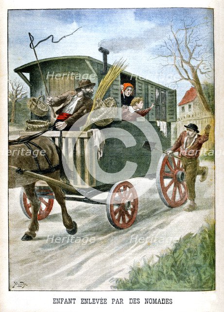 Child kidnapped by gypsies, 1902. Artist: Unknown