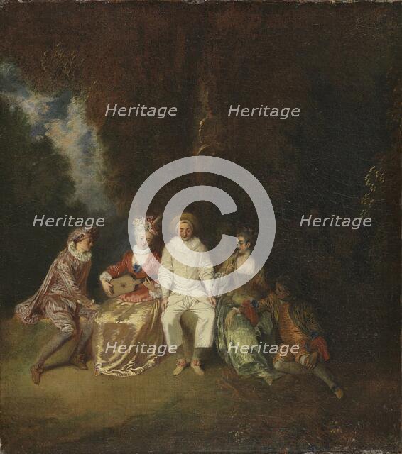 Pierrot Content, 1712. Creator: Jean-Antoine Watteau.