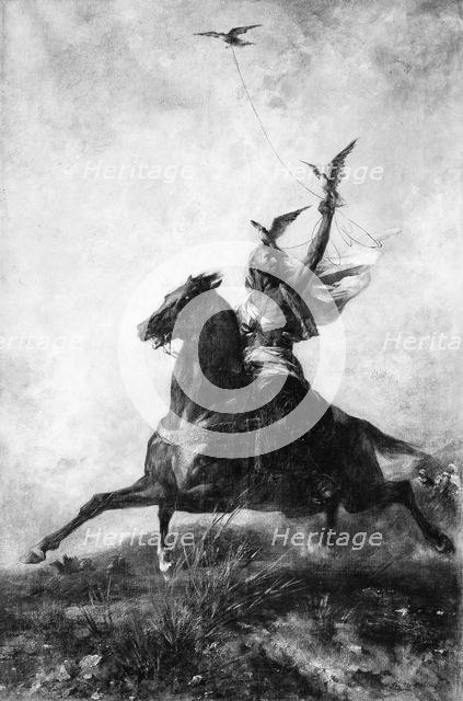 The Arab Falconer, 1864. Creator: Eugene Fromentin.