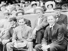 Baseball, Professional, Champ Clark, with Son Bennett, Left Center, 1912. Creator: Harris & Ewing.