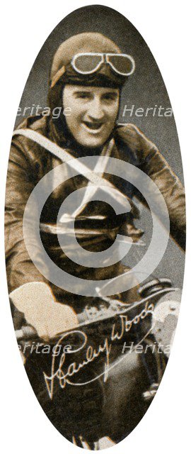 Stanley Woods (1903-1993), Irish motor cycle racer, 1935. Artist: Unknown