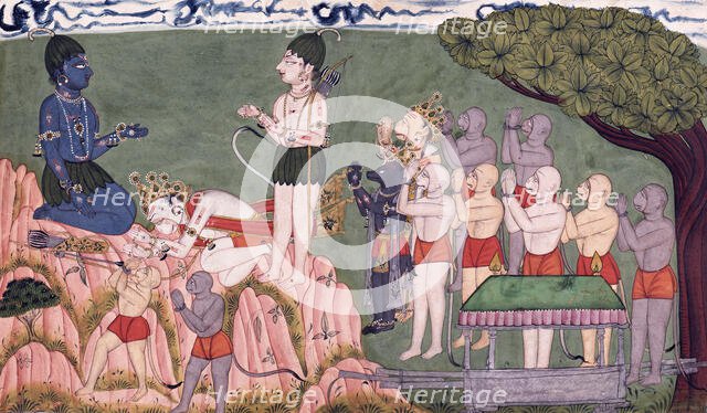 Sugriva's Farewell, 1700-1725. Creator: Unknown.