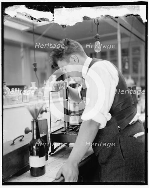 Treasury Dept. lab, between 1910 and 1920. Creator: Harris & Ewing.