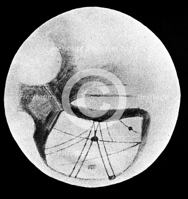 Martian double 'canals' 'Phison' and 'Euphrates' as observed on 18 November 1894. Artist: Unknown