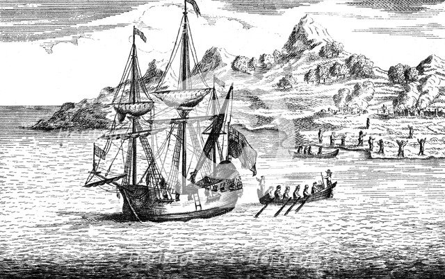 The massacre and burning of two villages at Madagascar, c16th century. Artist: Unknown