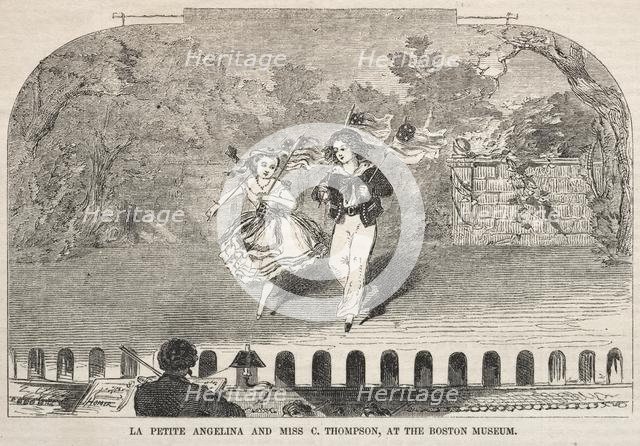 La Petite Angelina and Miss C. Thompson, at the Boston Museum, 1859. Creator: Winslow Homer (American, 1836-1910).