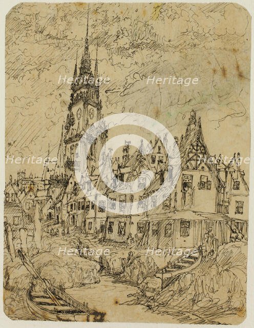 Maritime Village, n.d. Creator: Rodolphe Bresdin.