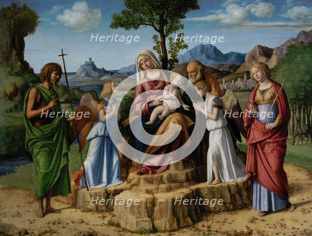 The Rest on the Flight into Egypt with Saint John the Baptist, c1497.