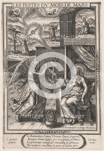 Les Festes du mois de Mars (March: The Annunciation), 1603. Creator: Leonard Gaultier.