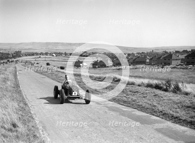 Semmence Special of H Whitfield-Semmence, Bugatti Owners Club Lewes Speed Trials, Sussex, 1937. Artist: Bill Brunell.