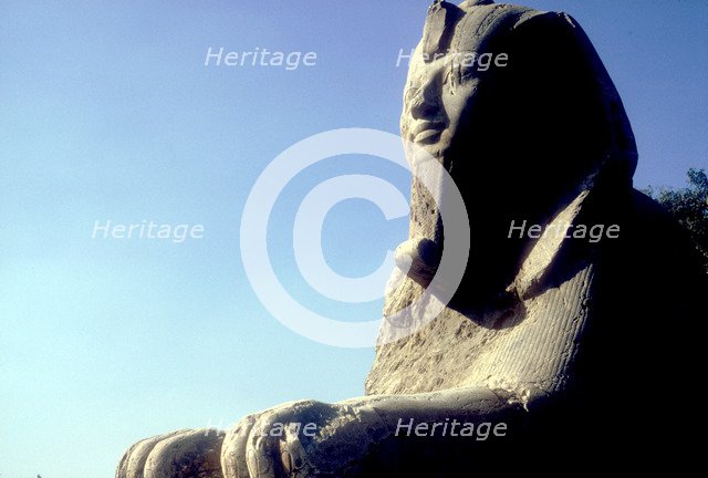 Alabaster Sphinx, Memphis, Egypt, 18th or 19th Dynasty, c14th-13th century BC. Artist: Unknown