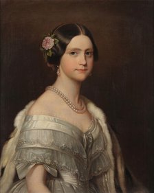 Portrait of Princess Maria Amélia of Brazil (1837-1859), ca. 1849. Creator: Dürck, Friedrich (1809-1884).