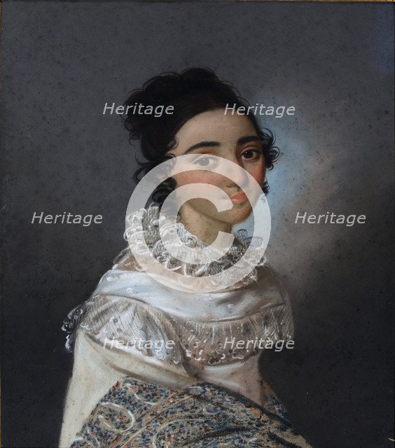 Portrait of Yekaterina Emmanuilovna Abamelik-Lazareva (1806-1880), née Manuk-Bey, 1820. Artist: Bardou, Karl Wilhelm (1750s-after 1842)