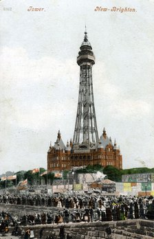 New Brighton Tower, Wallasey, Cheshire, c1898-c1921. Artist: Unknown