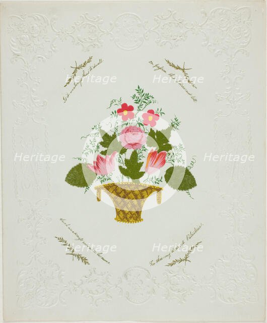 Is it Weakness thus to Dwell (valentine), c. 1840. Creator: George Kershaw.