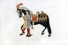 Horse and attendant, c1511, (1843).Artist: Henry Shaw