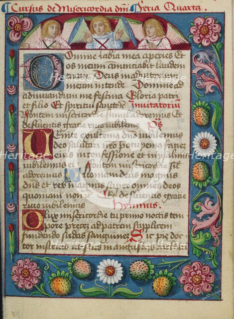 Decorated Text Page; Book of Hours, early 16th century. Creator: Unknown.