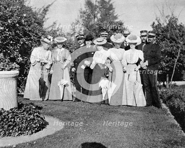 Family group at Athens, 1908.Artist: Queen Alexandra