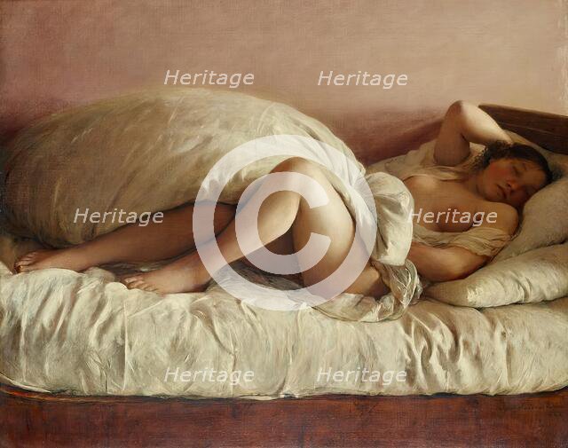 Slumbering woman, 1849. Creator: Johann Baptist Reiter.