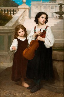Far from Home, 1868. Creator: Bouguereau, William-Adolphe (1825-1905).