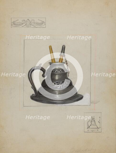 Lamp, c. 1936. Creator: Ruth Bialostosky.