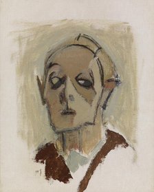 Self-Portrait, en face I, 1945. Creator: Helene Schjerfbeck.