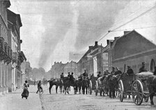 ''Ecrases par le Nombre; Louvain est evacue le 18 aout', 1914. Creator: Unknown.