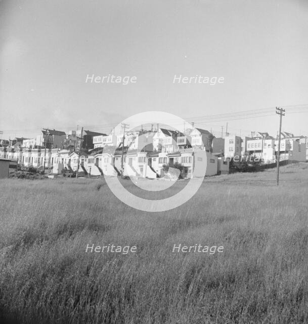 Architecture in the Potrero district, San Francisco, California, 1939. Creator: Dorothea Lange.