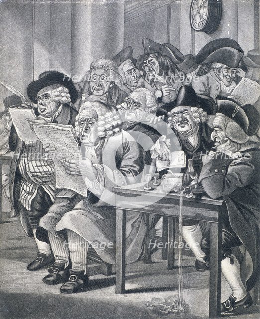 Stockjobbers at the Stock Exchange, Bartholomew Lane, London, c1795. Artist: Anon