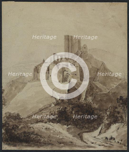 Ruins of Chateau dArque, 1819. Creator: Isidore Justin Taylor (French, 1789-1879).