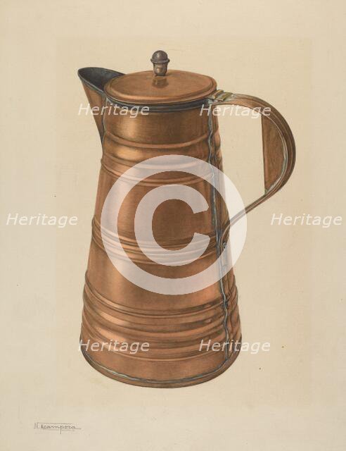 Coffee Pot, 1935/1942. Creator: Nicholas Acampora.