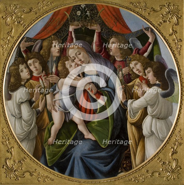 Madonna and Child with Six Angels, c.1500. Creator: Botticelli, Sandro (1445-1510).