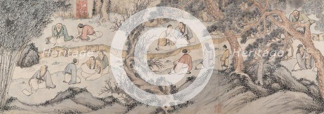 Gathering at the Orchid Pavilion, datable to 1560. Creator: Qian Gu.