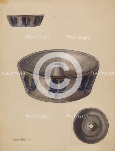 Baking Dish, c. 1936. Creator: Yolande Delasser.