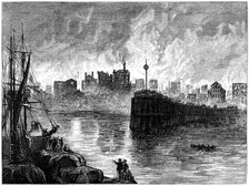 The burning of Chicago, Illinois, USA, 1871 (c1880). Artist: Unknown