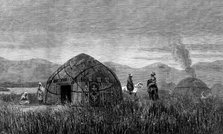 "A Khirgese Camp", from Wereschagin's pictures of Central Asia, at the Crystal Palace, 1873. Creator: J Cooper.